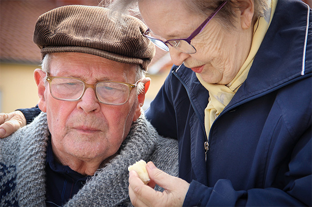 residents enjoying a snack