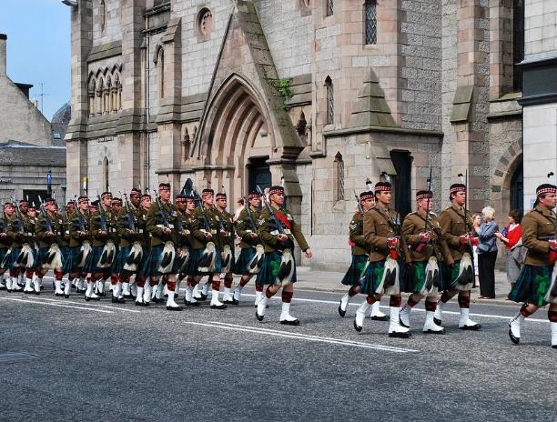 Scottish bagpipe march