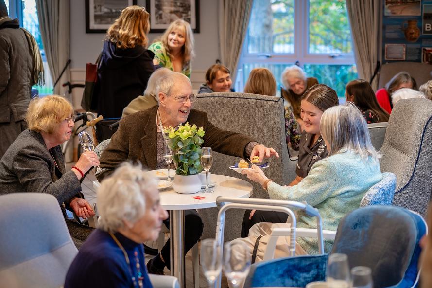 residents, familites and staff at Highwood Care Home's grand opening