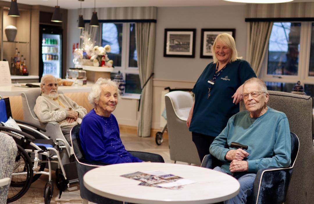 our residents have a chat in the cafe