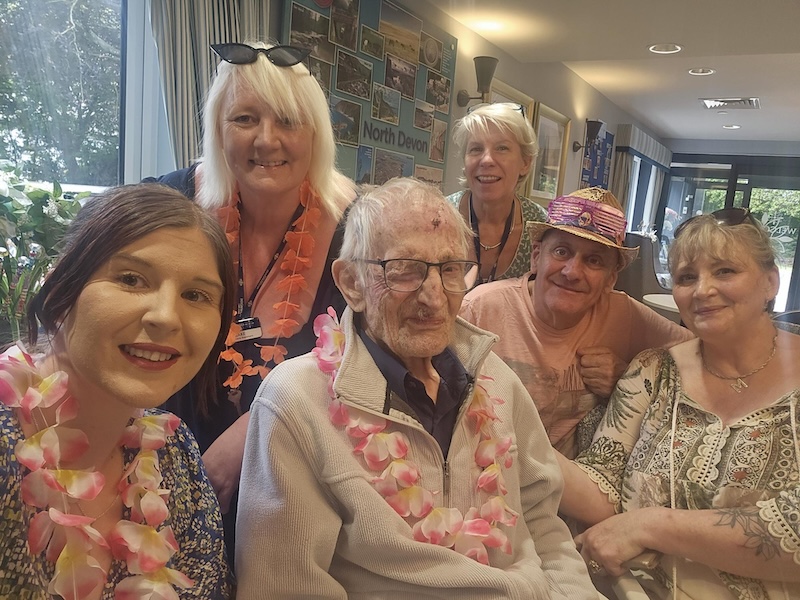 selfie of one of our residents and their loved ones