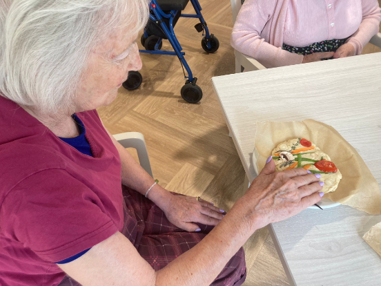 Resident baking bread